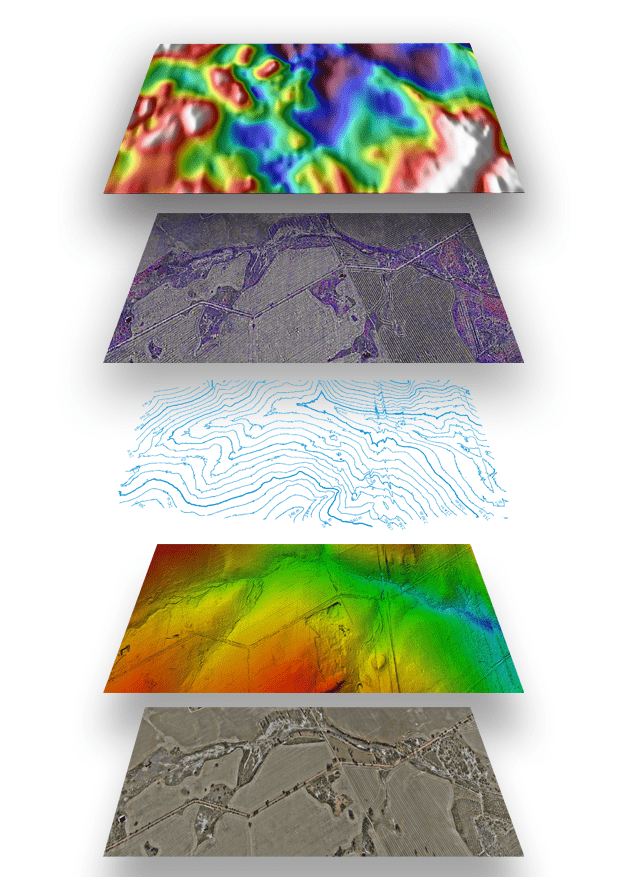 Example of a magnetic survey taken by a Sensorem drone.